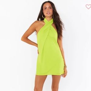 SHOW ME YOUR MUMU. JASMINE HALTER MINI DRESS